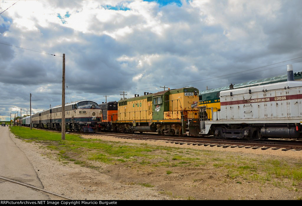 Diesel locomotives in the yard